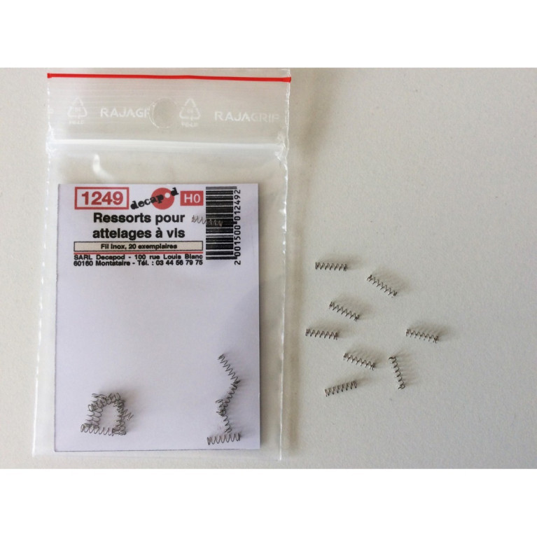 Ressorts pour attelage à vis HO Decapod 1249 - Maketis Ressorts pour attelage à vis HO Decapod 1249 - Maketis