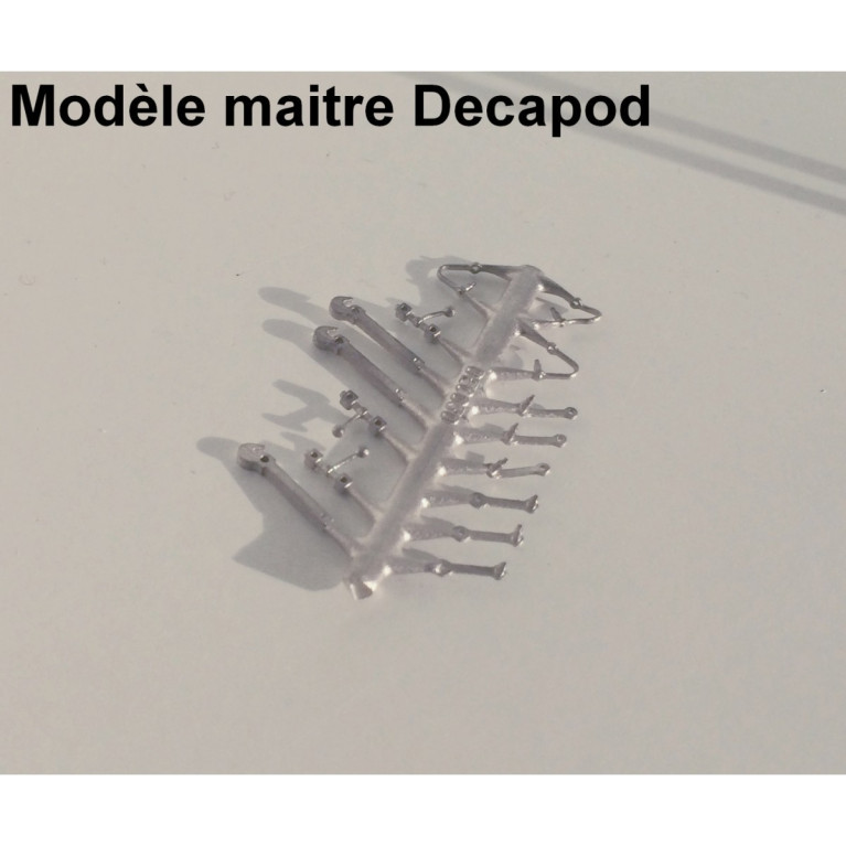 Antique screw couplings H0 Decapod 1250 - Maketis
