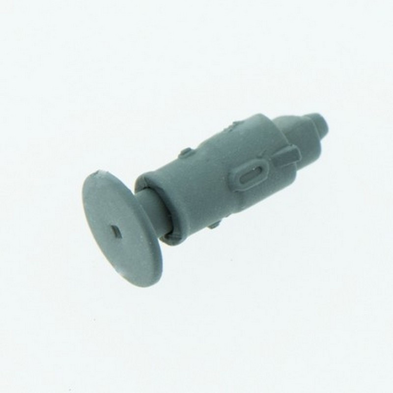 Set de 12 Tampons avec ressort - Wagon Moderne -  PLATEAU ROND GRIS HO REE XB-307-12