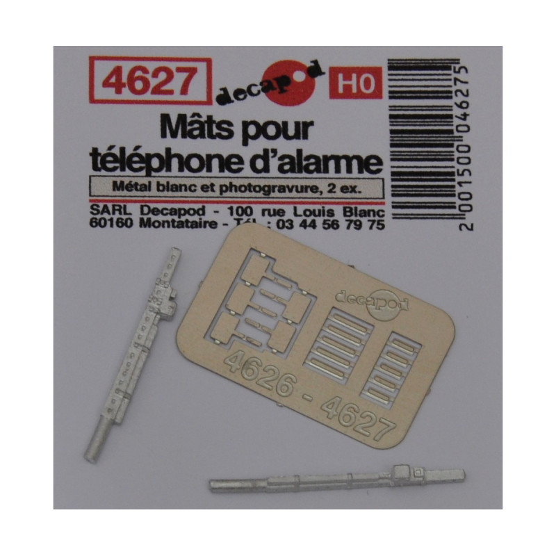 Mâts pour téléphone d'alarme HO Decapod 4627 - Maketis