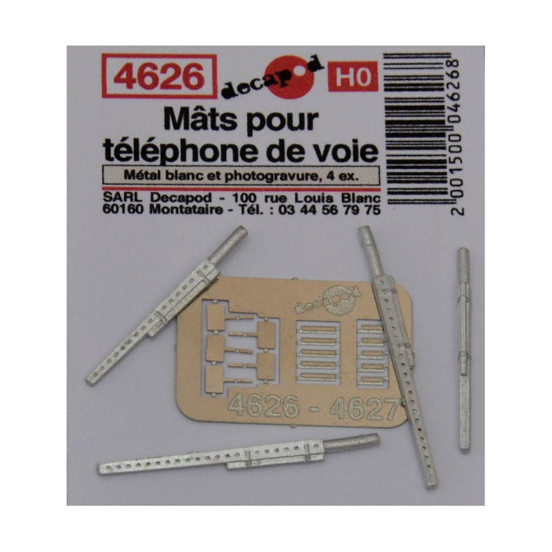 Poles for track telephone H0 Decapod 4626 - Maketis