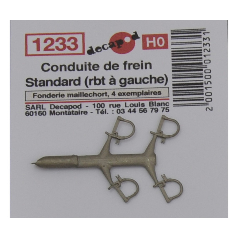 Conduite de frein standard (rbt à gauche) HO Decapod 1233 - Maketis Conduite de frein standard (rbt à gauche) HO Decapod 1233 - Maketis