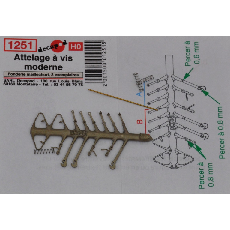 Modern screw couplings H0 Decapod 1251 - Maketis