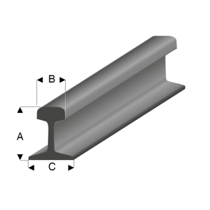 Stahlgrau Styrol Schienen Profile