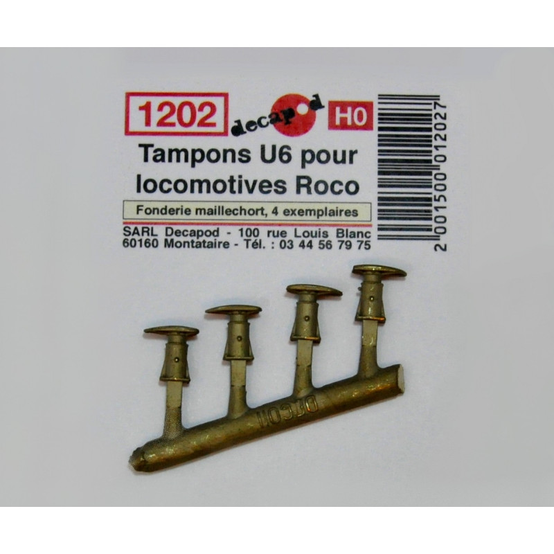 Tampons U6 pour locomotive Roco (4 pcs) HO Decapod 1202 - Maketis