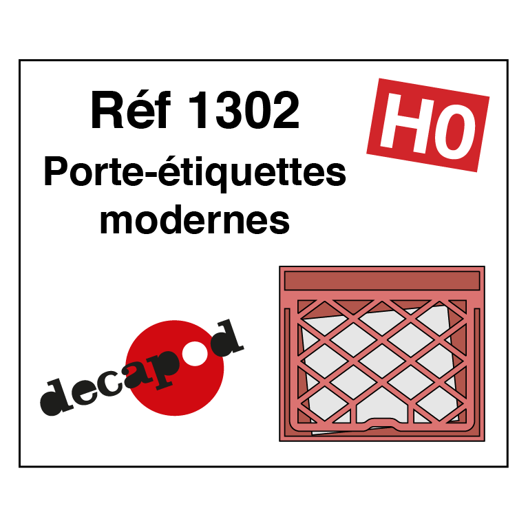 Moderne Etikettenhalter-Raster (80 St) H0 Decapod 1302 - Maketis