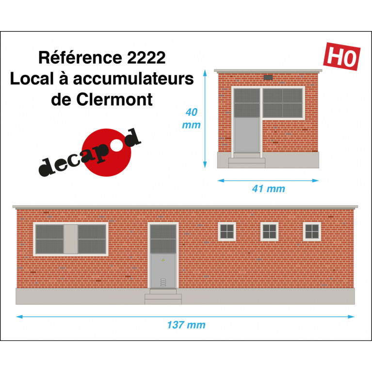 Clermont Battery room H0 Decapod 2222 - Maketis Clermont Battery room H0 Decapod 2222 - Maketis