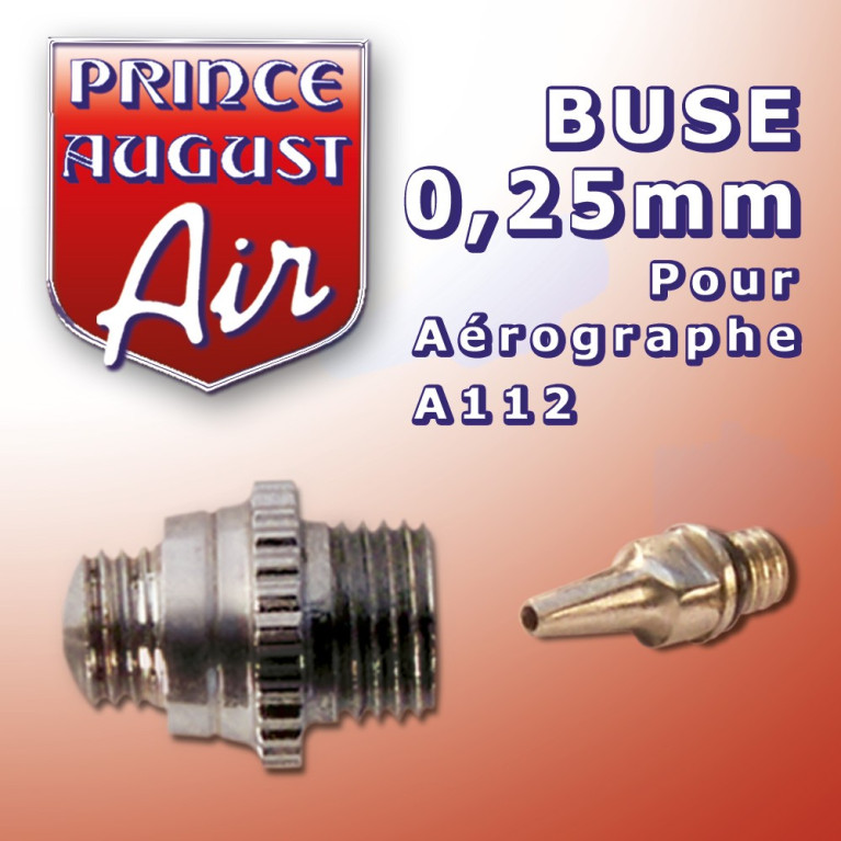Buse 0.25mm pour aérographe A112 Prince August Buse 0.25mm pour aérographe A112 Prince August