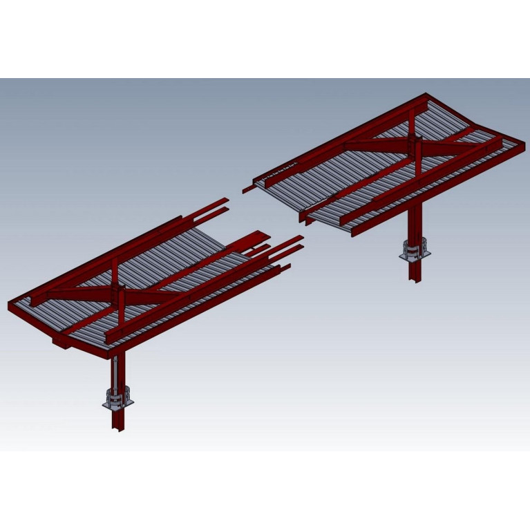 Moderner Schirmunterstand: 2 Abschlusselemente H0 Decapod 2631 - Maketis Moderner Schirmunterstand: 2 Abschlusselemente H0 Decapod 2631 - Maketis