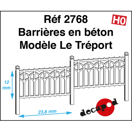Barrières en béton modèle Le Tréport HO Decapod 2768 - Maketis Barrières en béton modèle Le Tréport HO Decapod 2768 - Maketis