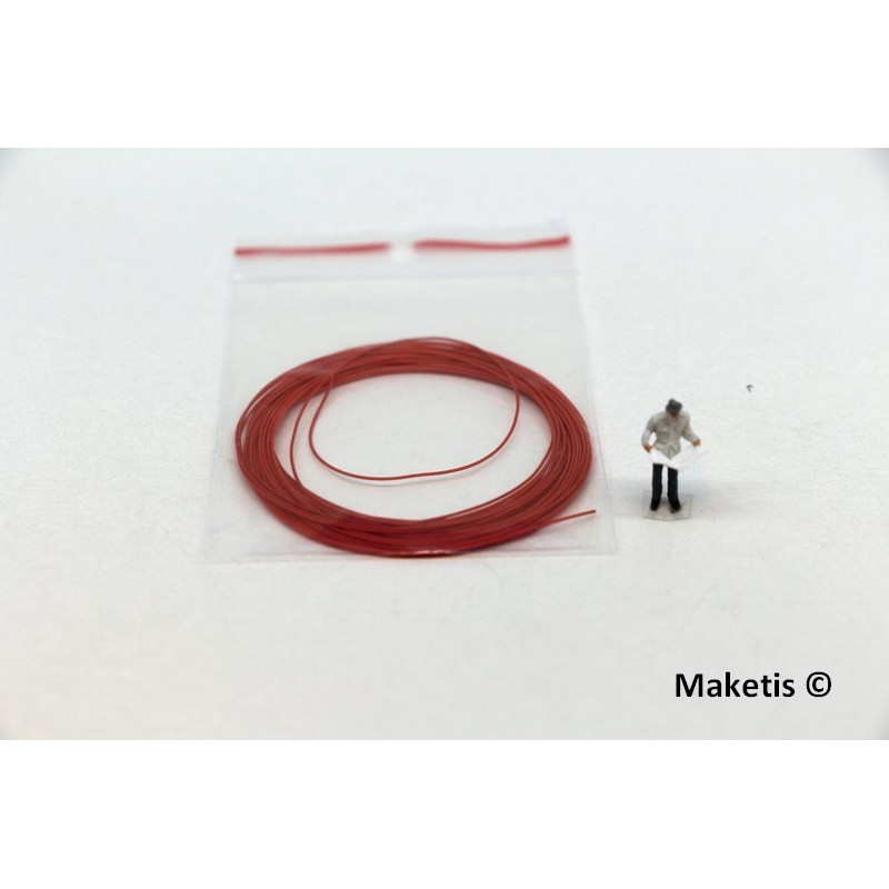 Câblage souple 0,5 mm bobine 5 m Rouge Noir