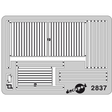 Portail de 4 m et 1 portillon pour clôture moderne HO Decapod 2837 - Maketis