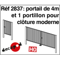 4m gate and 1 wicket gate for modern fencing H0 Decapod 2837 - Maketis