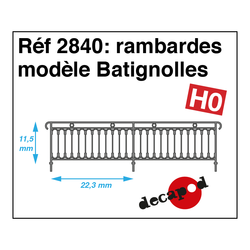 Rambardes modèle Batignolles HO Decapod 2840 - Maketis