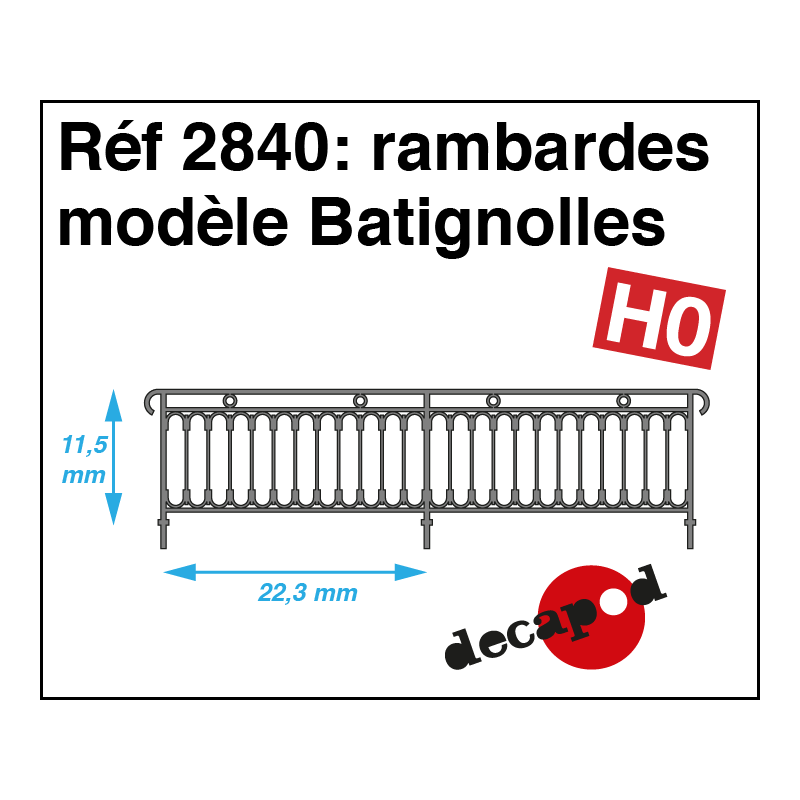Railings model Batignolles H0 Decapod 2840 - Maketis