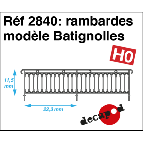 Rambardes modèle Batignolles HO Decapod 2840 - Maketis