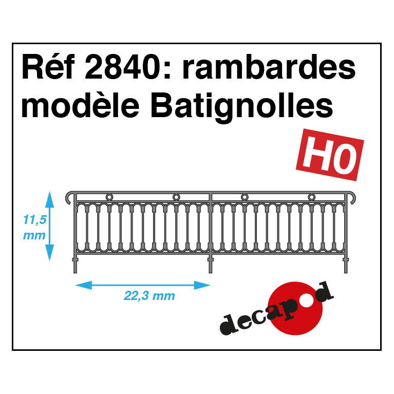 Rambardes modèle Batignolles HO Decapod 2840 - Maketis