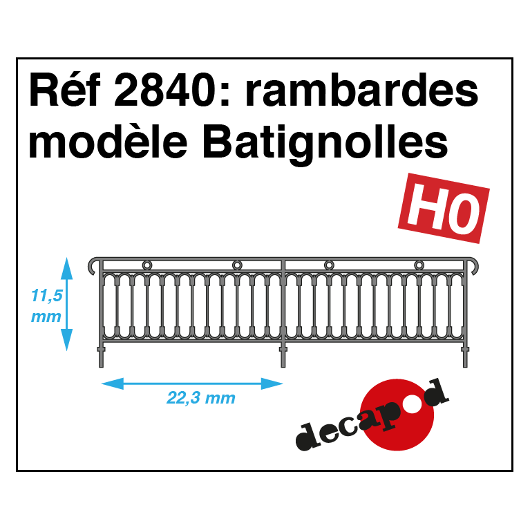 Geländer Modell Batignolles H0 Decapod 2840 - Maketis