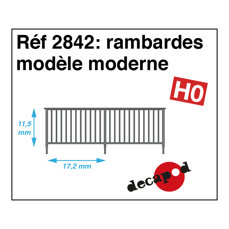 Rambardes modèle moderne HO Decapod 2842 - Maketis