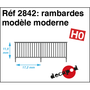Railings modern model H0 Decapod 2842 - Maketis