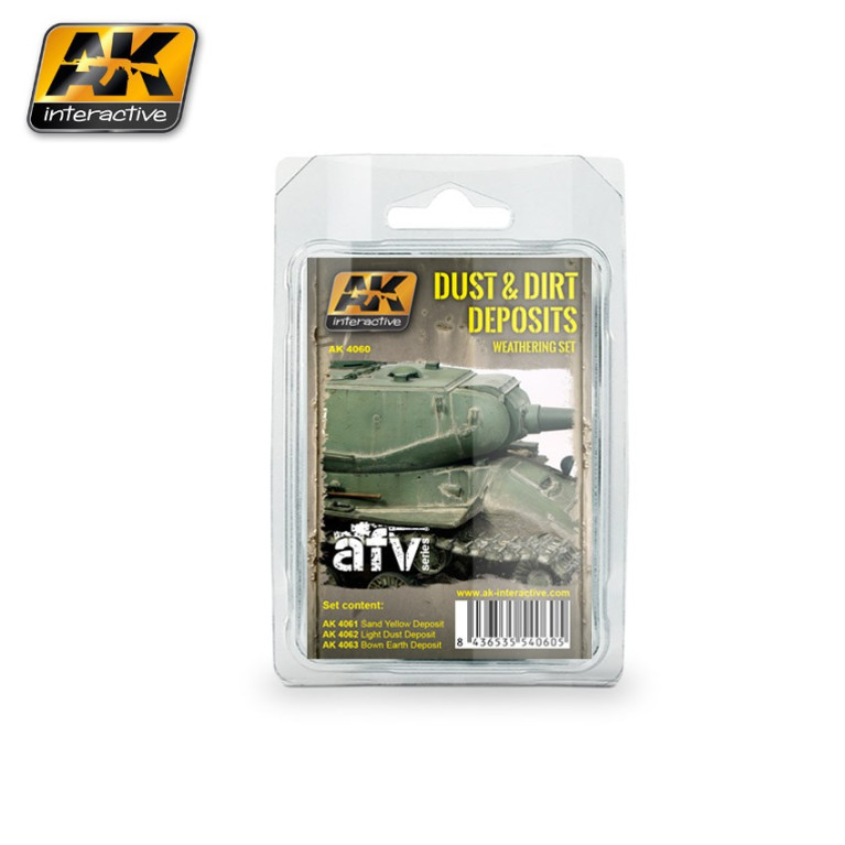 Set patine dépôts de Poussière et saletés 3x35 ml AK Interactive AK4060 Set patine dépôts de Poussière et saletés 3x35 ml AK Interactive AK4060