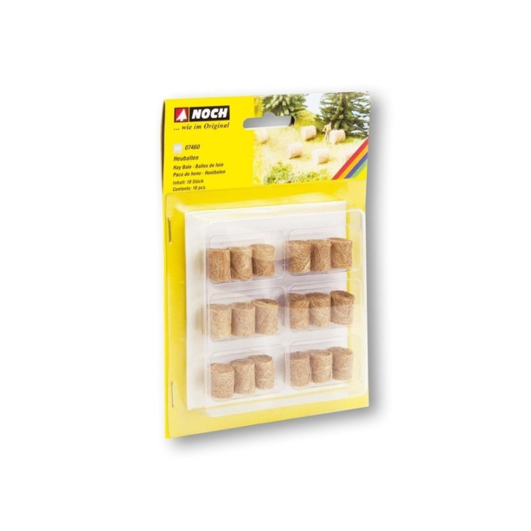 Balles de foin (18 pièces) HO Noch 07460 Balles de foin (18 pièces) HO Noch 07460