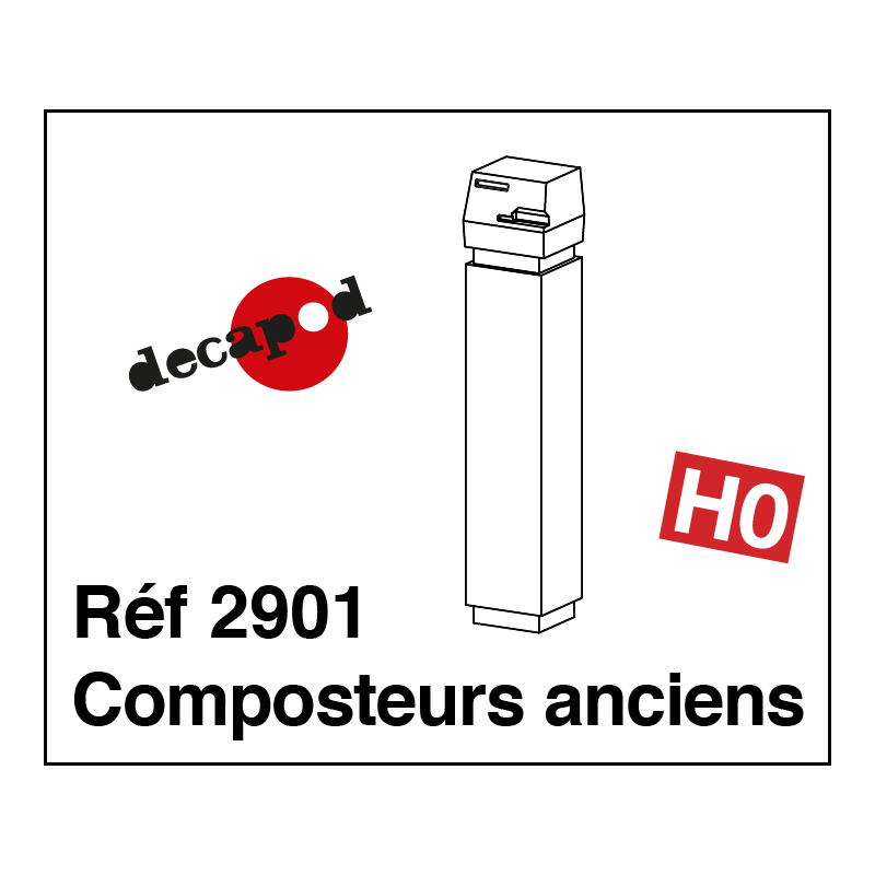 Vintage composters (2 pcs) H0 Decapod 2901 - Maketis