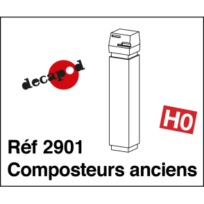Vintage composters (2 pcs) H0 Decapod 2901 - Maketis