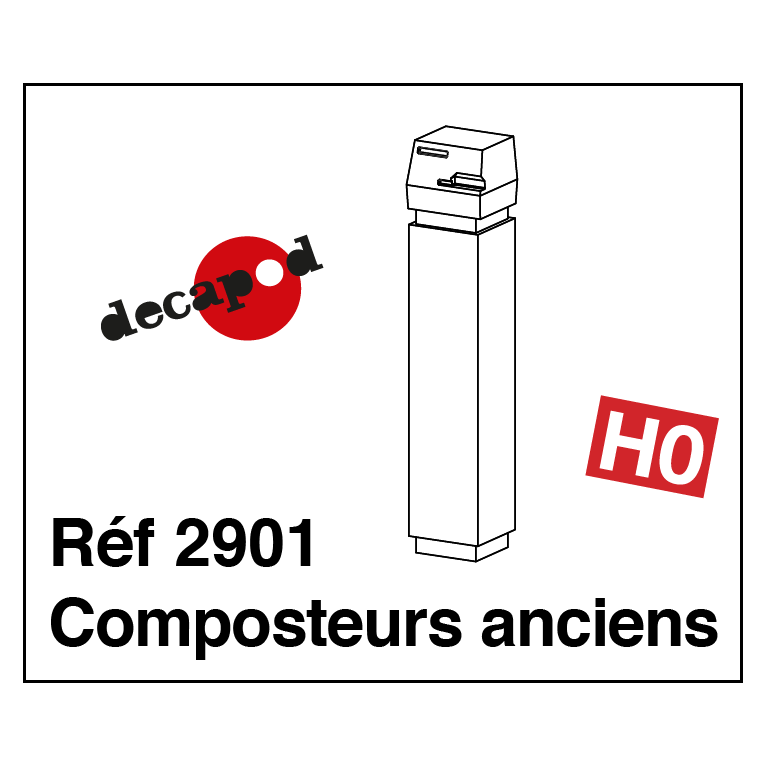 Vintage composters (2 pcs) H0 Decapod 2901 - Maketis Vintage composters (2 pcs) H0 Decapod 2901 - Maketis