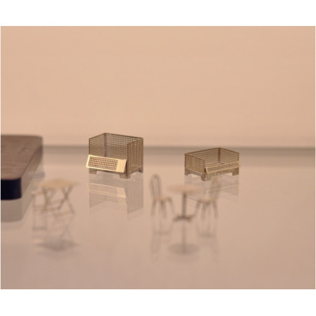 Caisses palettes grillagées (4 pcs) HO Decapod 2960 - Maketis Caisses palettes grillagées (4 pcs) HO Decapod 2960 - Maketis