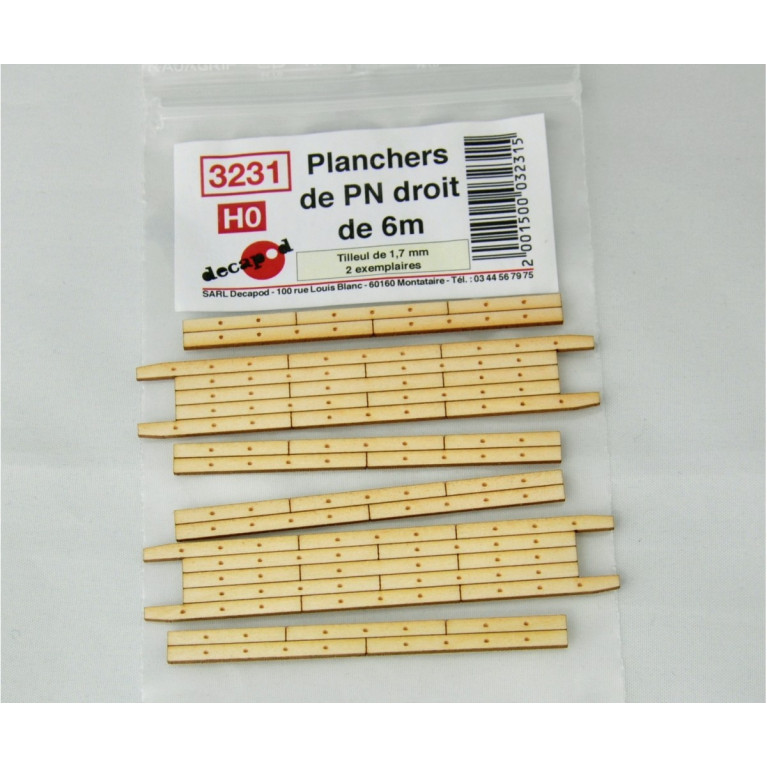 Gerade 6 m Bahnübergangsböden H0 Decapod 3231 - Maketis Gerade 6 m Bahnübergangsböden H0 Decapod 3231 - Maketis