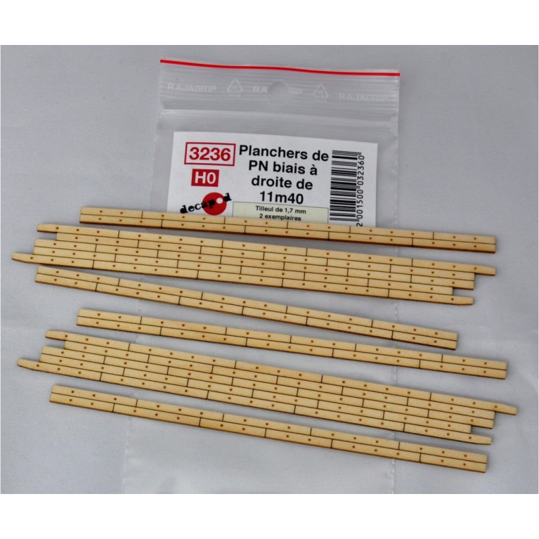 11m40 right-angled railway crossing flooring H0 Decapod 3236 - Maketis 11m40 right-angled railway crossing flooring H0 Decapod 3236 - Maketis