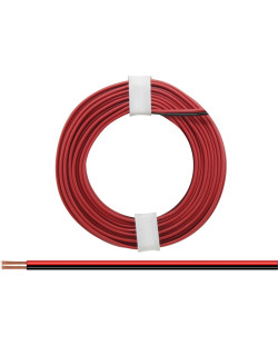 Câblage souple multibrins double 0,14 mm² / 5 m rouge-noir Donau 218-5 - Maketis