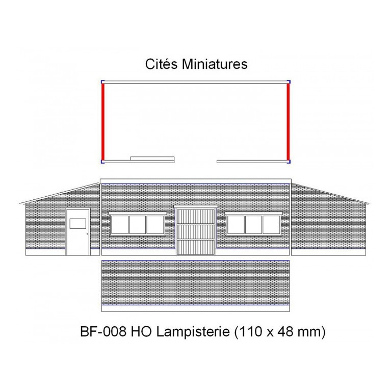 Lampisterie HO murs crépis Cités Miniatures ED-028-1-HO-C