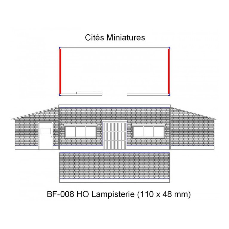 Hangar en pierres HO Cités Minisatures ED-028-1-HO-P