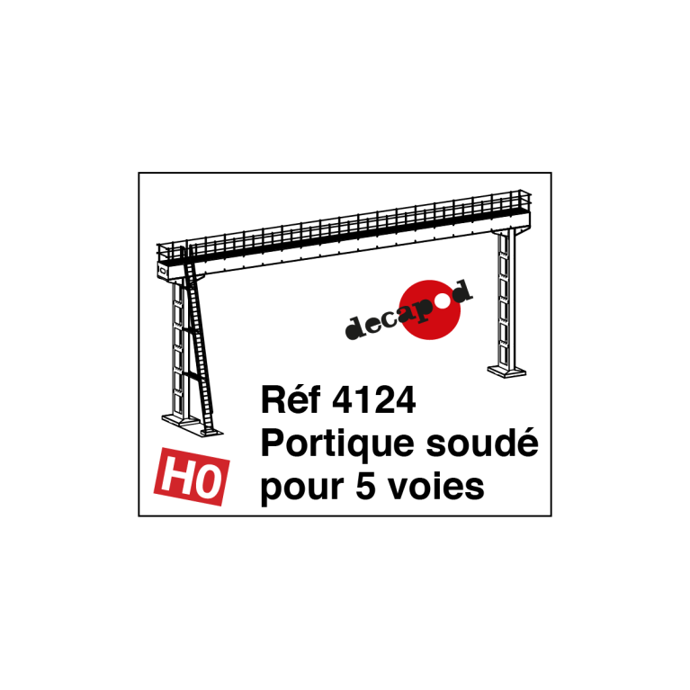 Portique soudé pour 5 voies (poutre de 23m75) [HO]