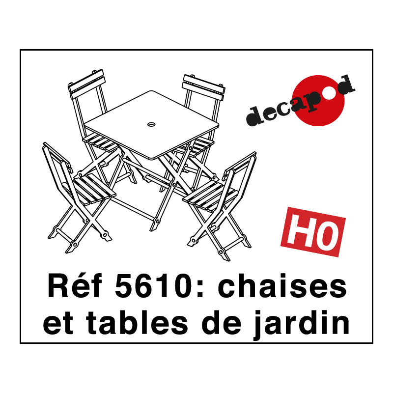 Gartenstühle und Tische (12 St) H0 Decapod 5610 - Maketis