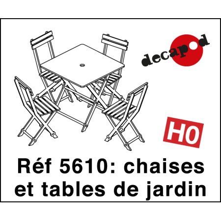 Garden chairs and tables (12 pcs) H0 Decapod 5610 - Maketis Garden chairs and tables (12 pcs) H0 Decapod 5610 - Maketis