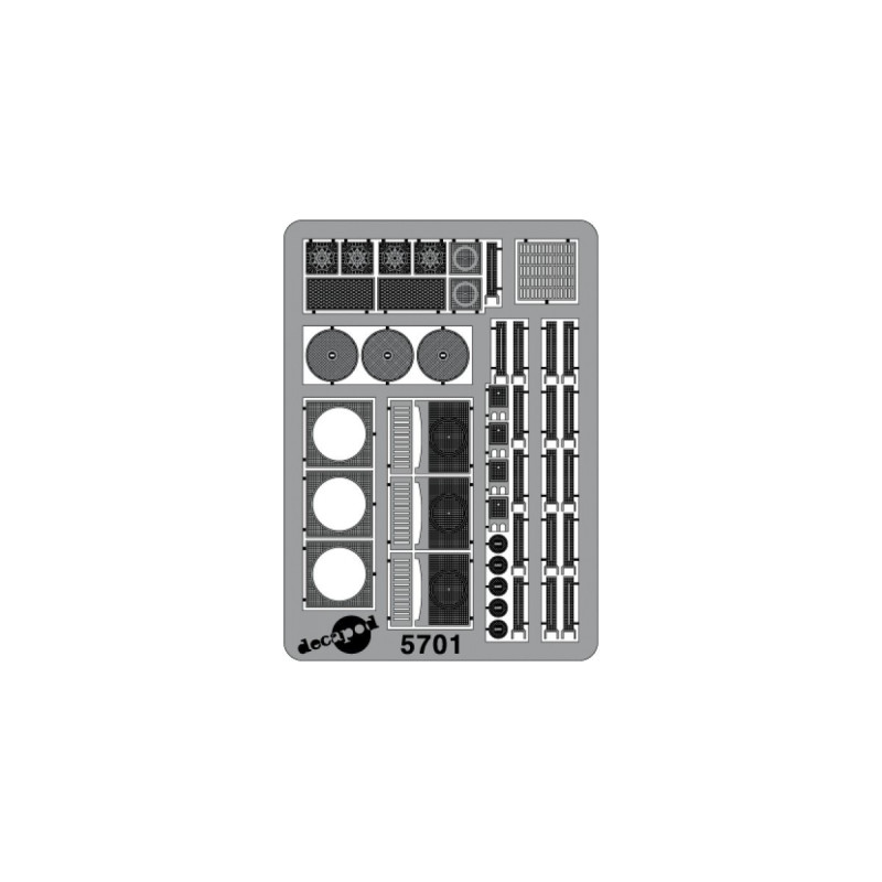 Verschiedene Gusseisenplatten H0 Decapod 5701 - Maketis