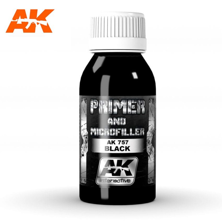 Apprêt haute qualité microchargé Noir 100 ml AK Interactive AK-757