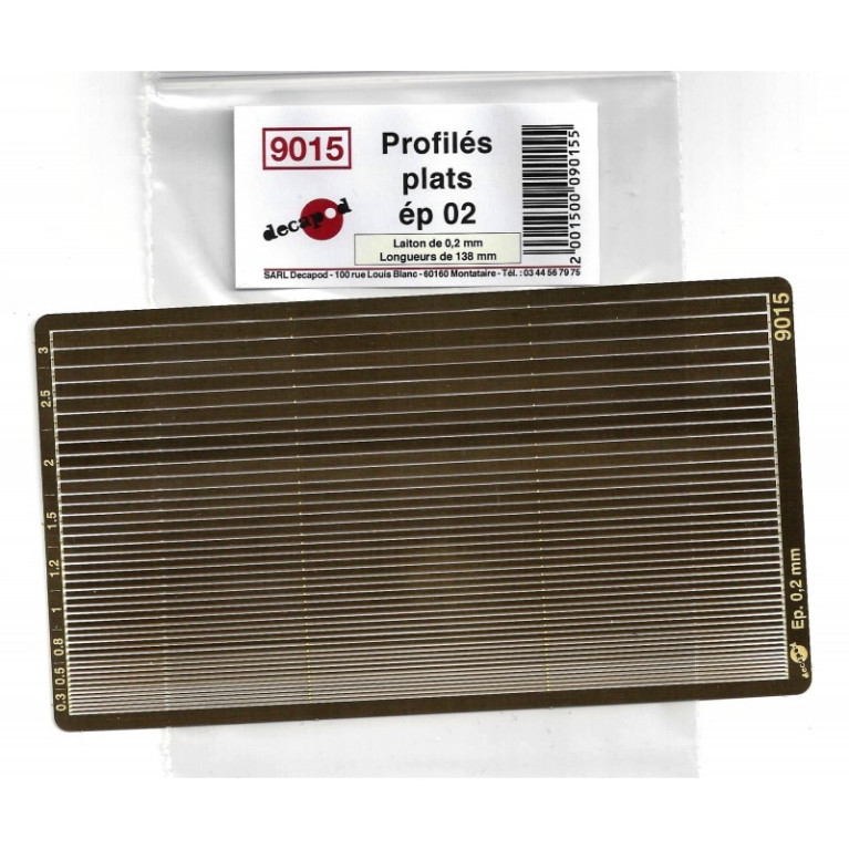Flat profiles 0.2mm thick Decapod 9015 - Maketis Flat profiles 0.2mm thick Decapod 9015 - Maketis