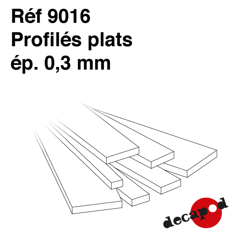Profilés plats Epaisseur 0.3mm Decapod 9016 - Maketis Profilés plats Epaisseur 0.3mm Decapod 9016 - Maketis