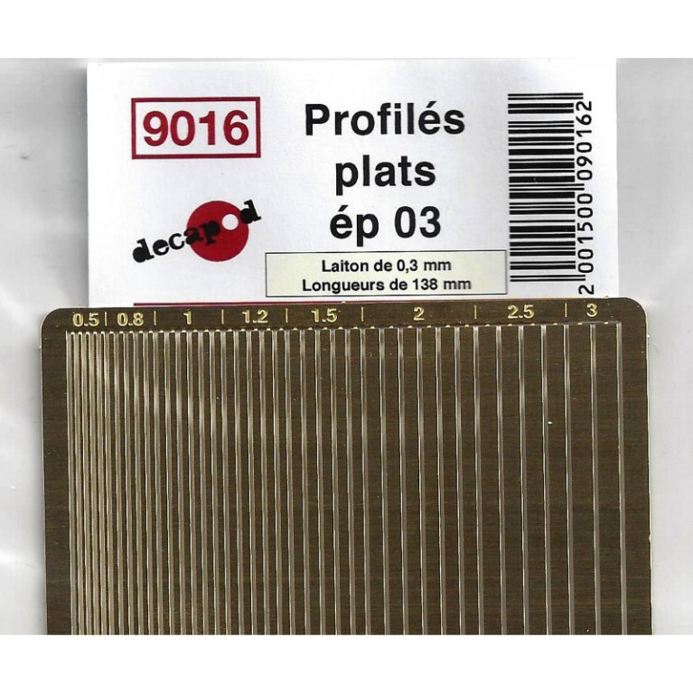 Profilés plats Epaisseur 0.3mm Decapod 9016 - Maketis Profilés plats Epaisseur 0.3mm Decapod 9016 - Maketis