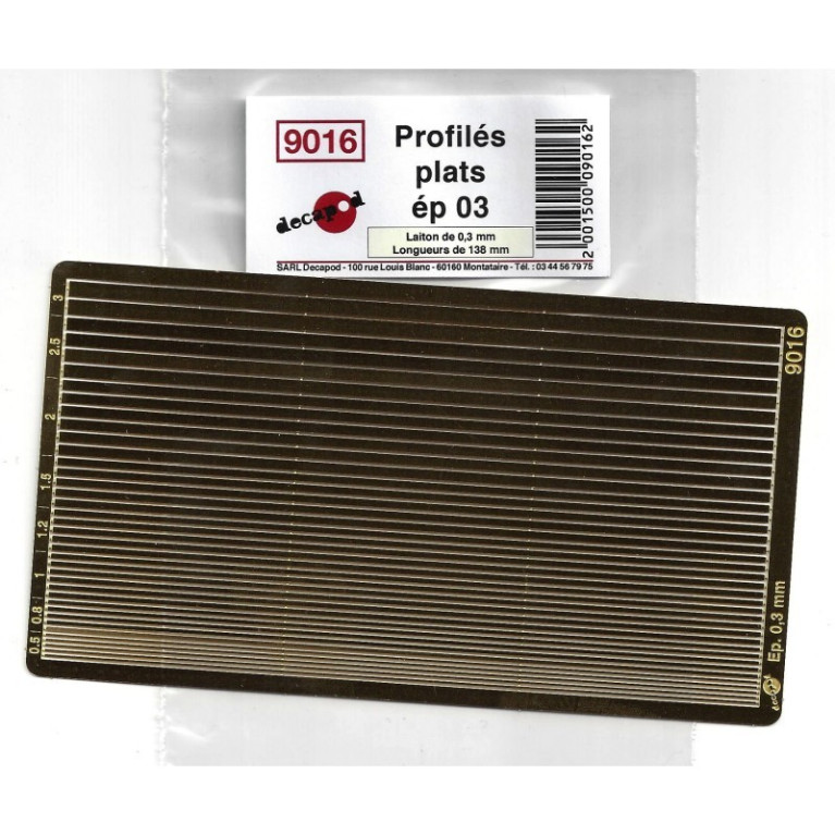 Profilés plats Epaisseur 0.3mm Decapod 9016 - Maketis Profilés plats Epaisseur 0.3mm Decapod 9016 - Maketis