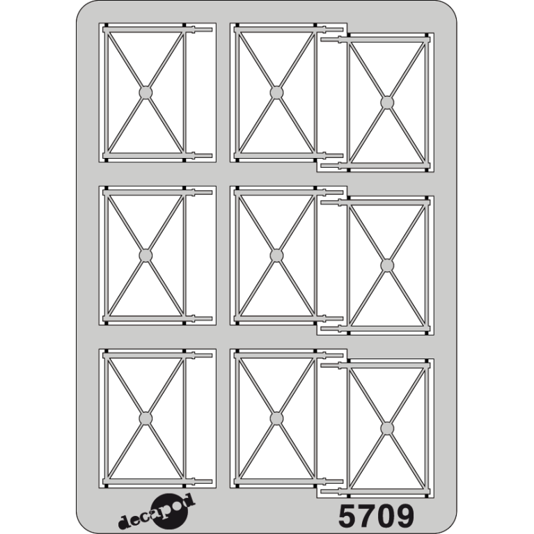 Barrières de trottoir (9 pcs) HO Decapod 5709 - Maketis