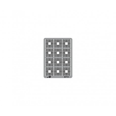 Quadratische Baumroste (12 St) H0 Decapod 5711 - Maketis