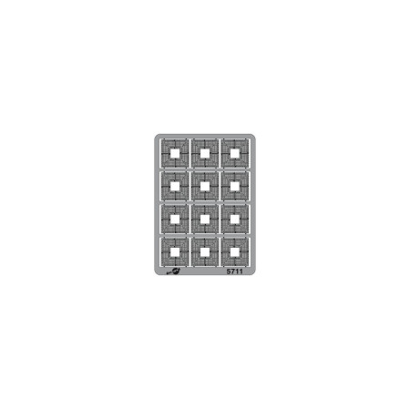 Square tree gratings (12 pcs) H0 Decapod 5711 - Maketis