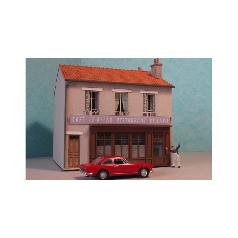 Maison de ville étroite R+1 - HO - Cités Miniatures BV-036-HO-M