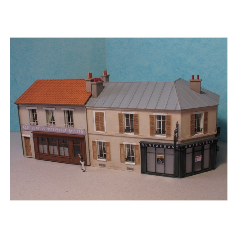 Maison de ville étroite R+1 - HO - Cités Miniatures BV-036-HO-M