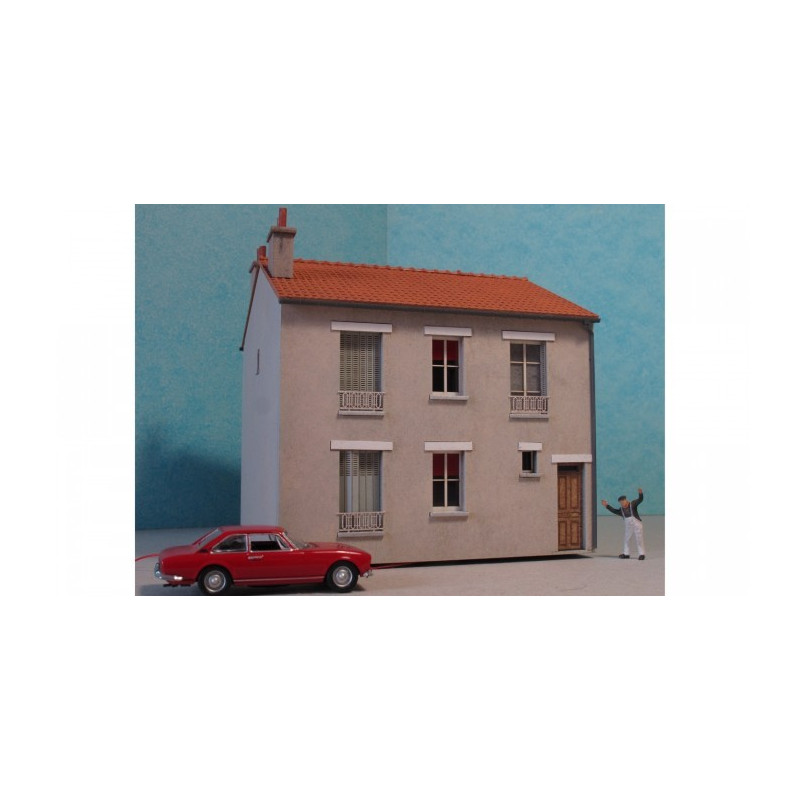 Maison de ville étroite R+1 - HO - Cités Miniatures BV-036-1-HO-B